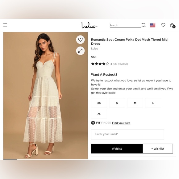Lulus Romantic Spot Cream Polka Dot Mesh Tiered Midi Dress - Picture 3 of 11